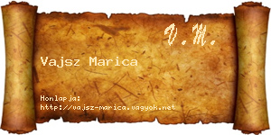 Vajsz Marica névjegykártya
